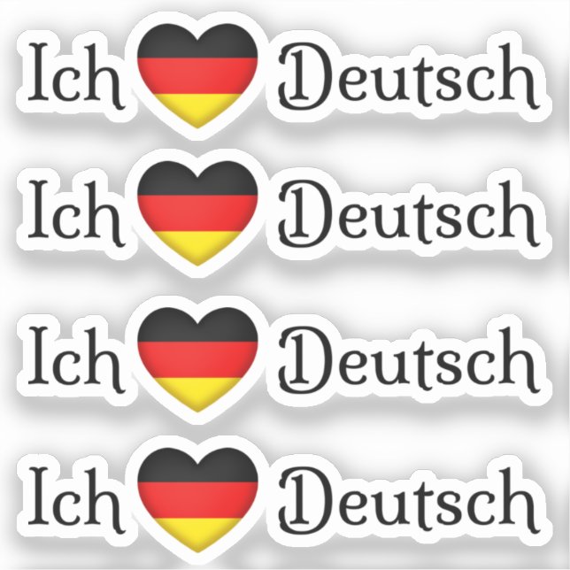 "I Heart German" Favourite Language School Subject (Front)
