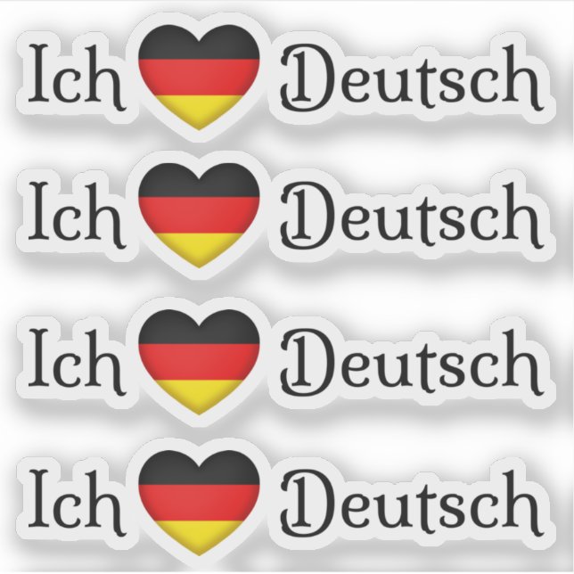 "I Heart German" Favourite Language School Subject (Front)