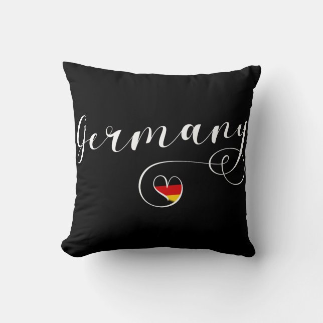 I Heart Germany, German Flag Cushion (Front)