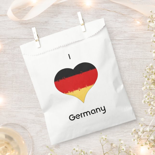 I Heart Germany German Flag  Favour Bag (Clipped)