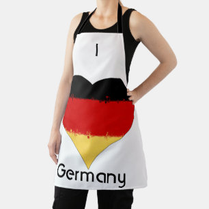 I Heart Germany German Flag Heritage Apron
