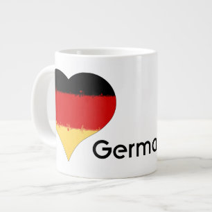 I Heart Germany German Flag Large Coffee Mug