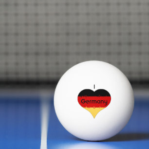 I Heart Germany German Flag Ping Pong Ball