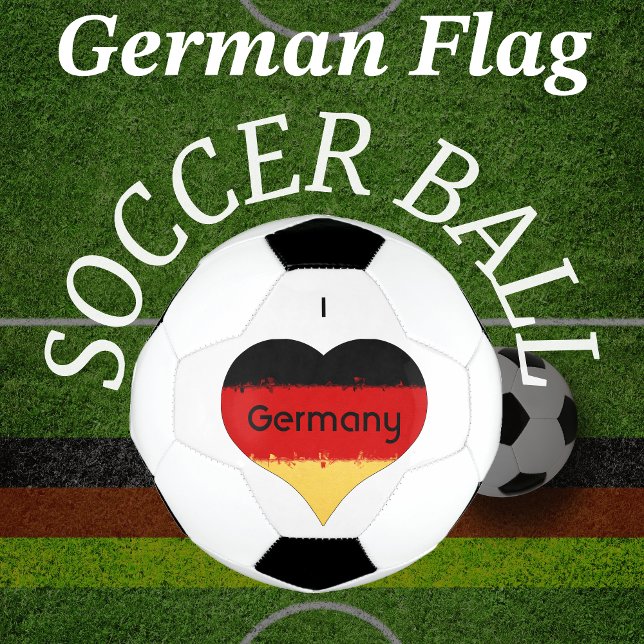 I Heart Germany German Flag  Soccer Ball (Creator Uploaded)