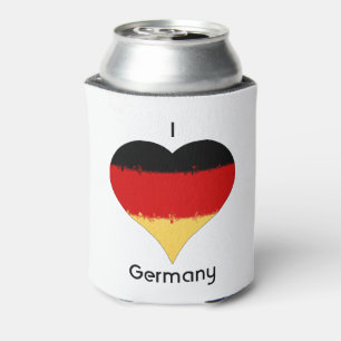 I Heart Germany German Heart Flag  Can Cooler