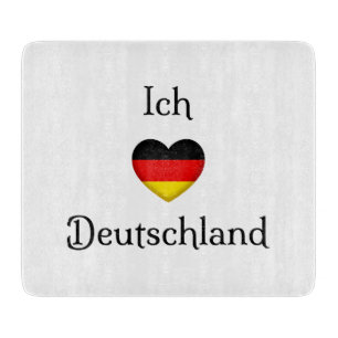 "I Heart Germany" German Pride World Traveller Cutting Board