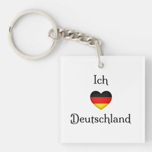 "I heart Germany" German Pride World Traveller Key Ring