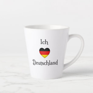 "I heart Germany" German Pride World Traveller Latte Mug