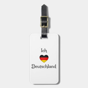 "I Heart Germany" German Pride World Traveller Luggage Tag