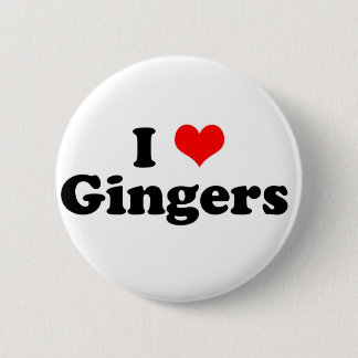 I Heart Gingers 6 Cm Round Badge