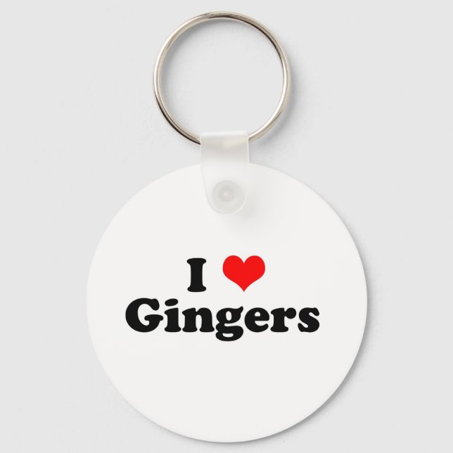 I Heart Gingers Key Ring (Front)