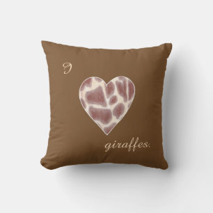 I heart giraffes reversible pillows
