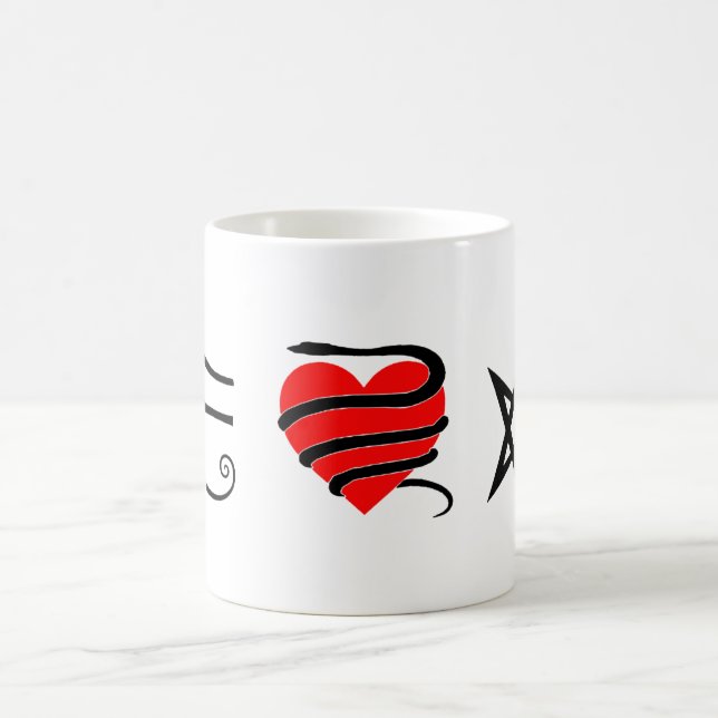 I Heart (Girt with a Serpent) Thelema Coffee Mug (Center)