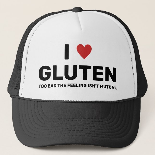 I Heart Gluten  Trucker Hat (Front)
