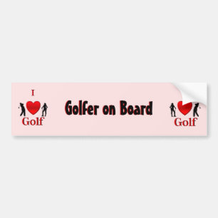 I Heart Golf Bumper Sticker