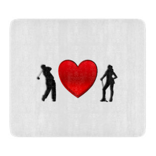 I Heart Golf Cutting Board