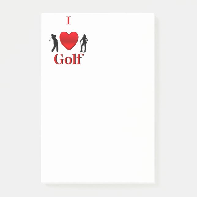 I Heart Golf Sport Post-it Notes (Front)