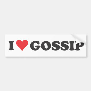 I Heart Gossip (long) Bumper Sticker