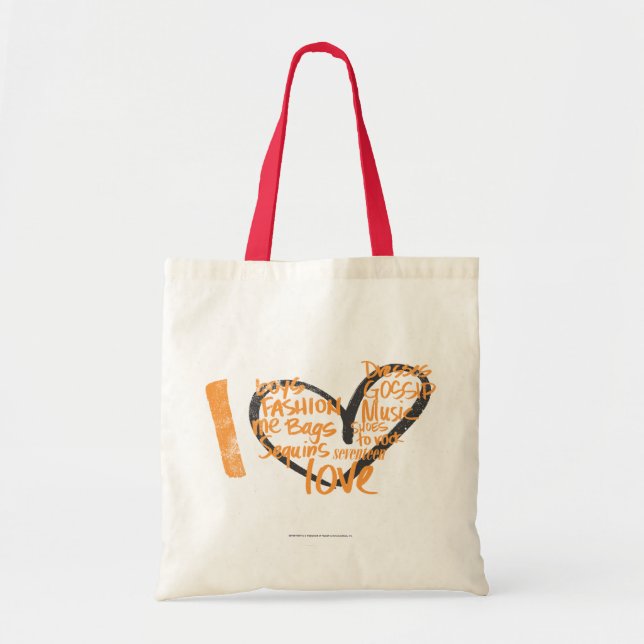 I Heart Graffiti Orange Tote Bag (Front)