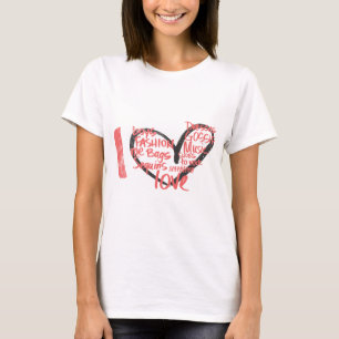 I Heart Graffiti Pink T-Shirt