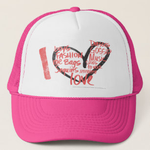 I Heart Graffiti Pink Trucker Hat