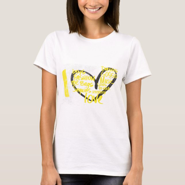 I Heart Graffiti Yellow T-Shirt (Front)