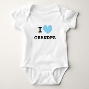 I heart grandpa baby bodysuit for newborn grandson