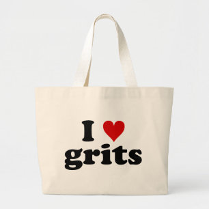 I Heart Grits Large Tote Bag