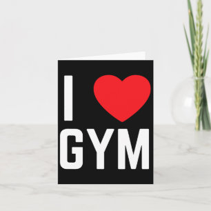I Heart Gym I Love Gym Fitness Workout Exercise Card