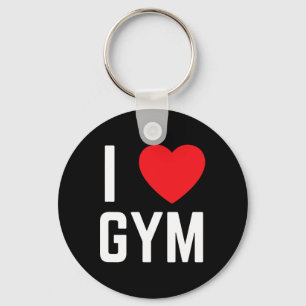 I Heart Gym I Love Gym Fitness Workout Exercise Key Ring