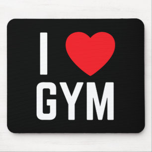I Heart Gym I Love Gym Fitness Workout Exercise Mouse Pad