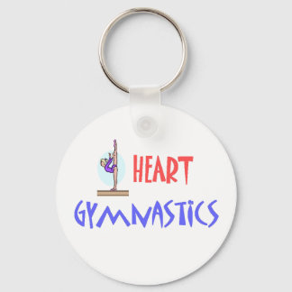 I HEART GYMNASTICS KEYCHAIN