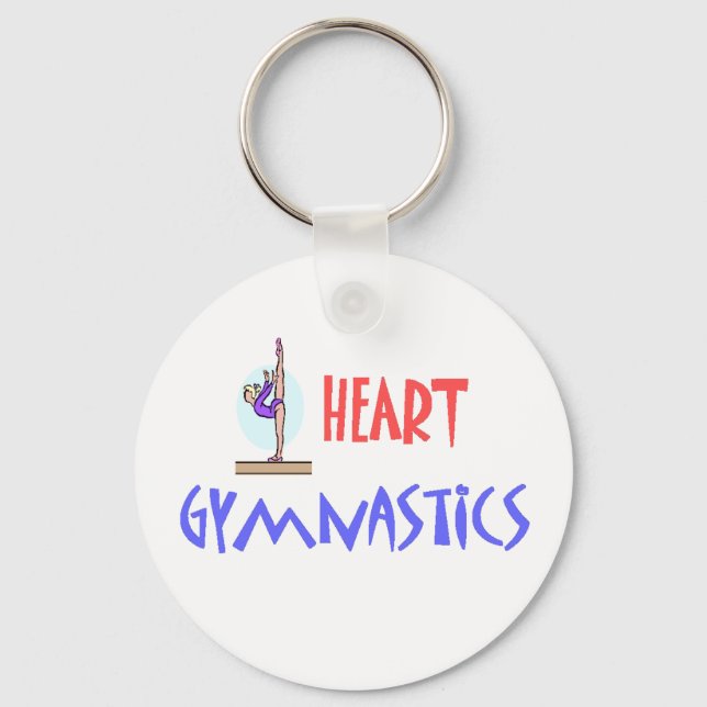I HEART GYMNASTICS KEYCHAIN (Front)
