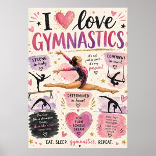 I Heart Gymnastics Poster