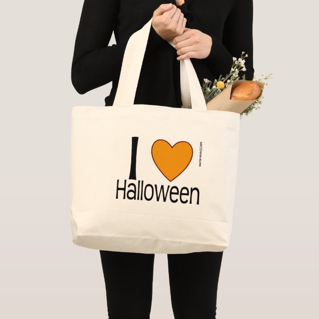 I Heart Halloween Large Tote Bag (Front (Product))