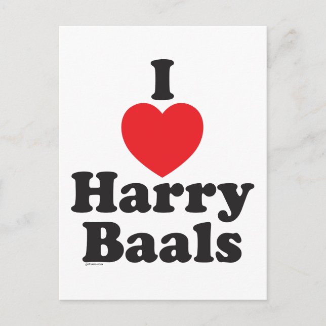 I 'Heart' Harry Baals Postcard (Front)