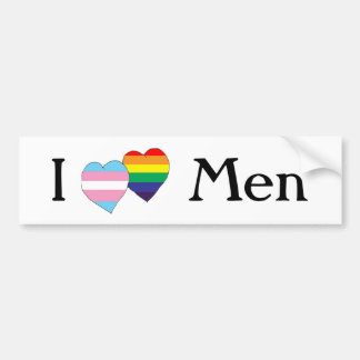 I Heart Heart Men Bumper Sticker