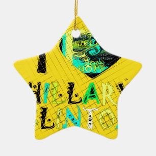 I Heart Hillary Clinton: Graffiti Expression Art Ceramic Ornament