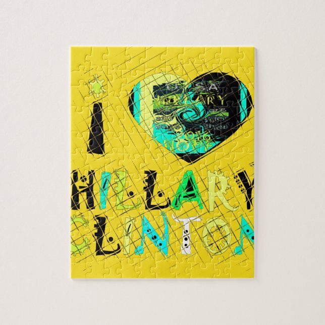 I Heart Hillary Clinton: Graffiti Expression Art Jigsaw Puzzle (Vertical)