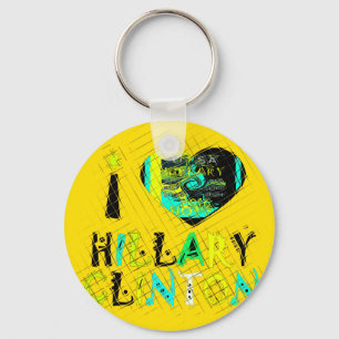 I Heart Hillary Clinton: Graffiti Expression Art Key Ring
