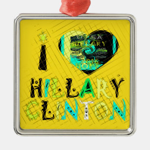 I Heart Hillary Clinton: Graffiti Expression Art Metal Tree Decoration