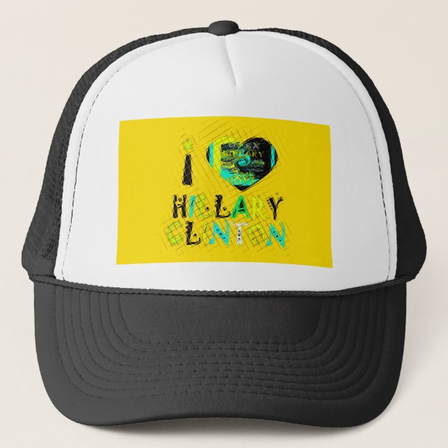 I Heart Hillary Clinton: Graffiti Expression Art Trucker Hat (Front)