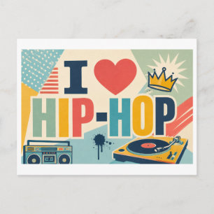 "I [Heart] Hip-Hop" Postcard