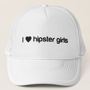 I (heart) hipster girls trucker hat