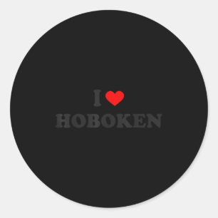I Heart Hoboken New Jersey Classic Round Sticker
