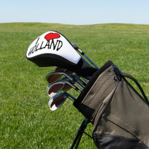 I Heart Holland bk on wt dccnt Golf Head Cover