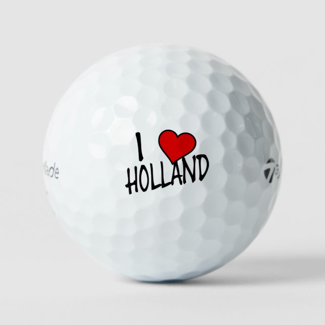 I Heart Holland bk on wt tmtp5 gbcnt Golf Balls (Front)