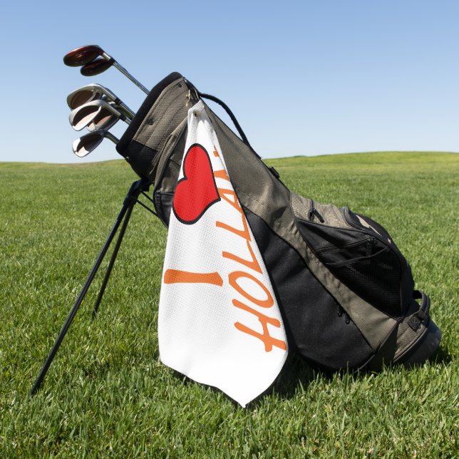 I Heart Holland or on wt gtcnt Golf Towel (Green)