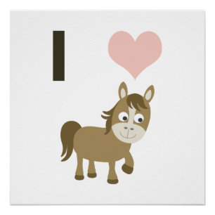 I heart horses poster