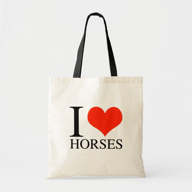 I Heart Horses Tote Bag (Front)